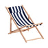 Gardeon Outdoor Deck Chair Wooden Sun Lounge Folding Beach Patio Furniture Blue - Outdoorium