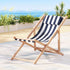 Gardeon Outdoor Deck Chair Wooden Sun Lounger Folding Beach Patio Furniture Blue | Furniture > Outdoor > Outdoor Sofas & Lounge Sets