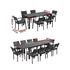 Gardeon Outdoor Dining Set 11PCS Aluminum Extendable Table and Chairs Patio Furniture Black | Furniture > Outdoor > Outdoor Dining Sets