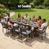 Gardeon Outdoor Dining Set 11PCS Aluminum Extendable Table and Chairs Patio Furniture Black | Furniture > Outdoor > Outdoor Dining Sets