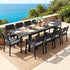 Gardeon Outdoor Dining Set 11PCS Aluminum Extendable Table and Chairs Patio Furniture Black | Furniture > Outdoor > Outdoor Dining Sets