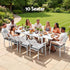 Gardeon Outdoor Dining Set 11PCS Aluminum Extendable Table and Chairs Patio Furniture White | Furniture > Outdoor > Outdoor Dining Sets