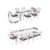 Gardeon Outdoor Dining Set 11PCS Aluminum Extendable Table and Chairs Patio Furniture White | Furniture > Outdoor > Outdoor Dining Sets