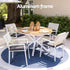 Gardeon Outdoor Dining Set 5 Piece Aluminum WPC Tabletop Patio Furniture | Furniture > Outdoor > Outdoor Dining Sets