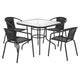 Gardeon Outdoor Dining Set 5 Piece Steel Stackable Chairs Table Patio Furniture | Outdoorium