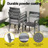 Gardeon Outdoor Dining Set 7 Piece Aluminum Table Chairs Setting Black | Outdoorium