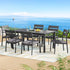 Gardeon Outdoor Dining Set 7 Piece Aluminum Table Chairs Setting Black | Outdoorium