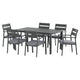 Gardeon Outdoor Dining Set 7 Piece Aluminum Table Chairs Setting Black | Outdoorium