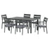 Gardeon Outdoor Dining Set 7 Piece Aluminum Table Chairs Setting Black | Outdoorium