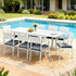 Gardeon Outdoor Dining Set 9PCS Aluminum Extendable Table Chairs Patio Furniture | Furniture > Outdoor > Outdoor Dining Sets