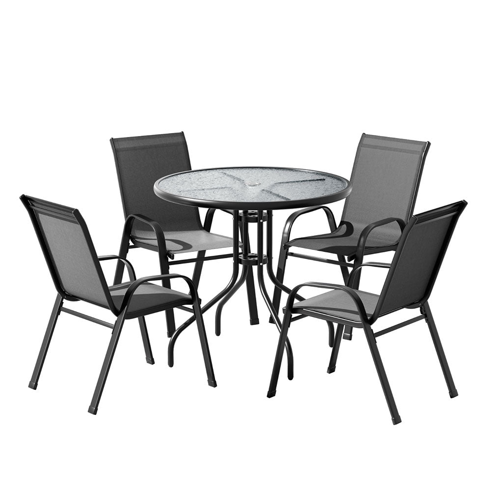 Gardeon Outdoor Dining Set Table and Chairs Patio Garden Furniture Bistro Set - Outdoorium