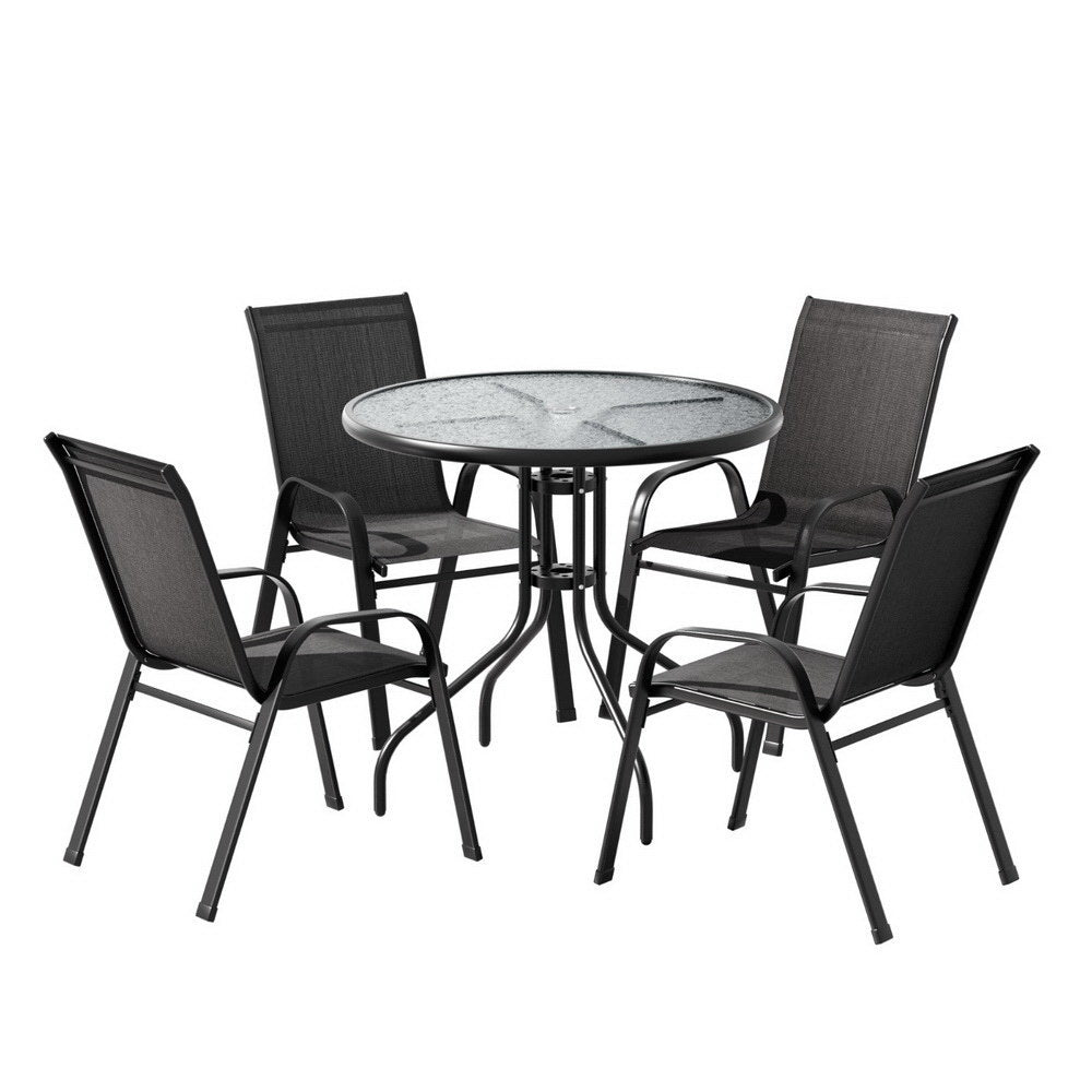 Gardeon Outdoor Dining Set Table and Chairs Patio Garden Furniture Bistro Set - Outdoorium