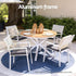 Gardeon Outdoor Dining Table 108CM Aluminum Frame WPC Top Desk Patio Furniture | Furniture > Living Room > Side Tables