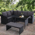 Gardeon Outdoor Furniture Dining Setting Sofa Set Lounge Wicker 8 Seater Black - Outdoorium