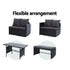 Gardeon Outdoor Furniture Dining Setting Sofa Set Lounge Wicker 8 Seater Black - Outdoorium