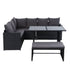 Gardeon Outdoor Furniture Dining Setting Sofa Set Lounge Wicker 8 Seater Black - Outdoorium