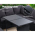 Gardeon Outdoor Furniture Dining Setting Sofa Set Lounge Wicker 8 Seater Black - Outdoorium