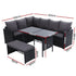 Gardeon Outdoor Furniture Dining Setting Sofa Set Lounge Wicker 8 Seater Black - Outdoorium