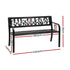 Gardeon Outdoor Garden Bench Seat Outdoor Furniture Steel 2 Seater Park Black | Outdoorium