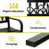 Gardeon Outdoor Garden Bench Seat Outdoor Furniture Steel 2 Seater Park Black | Outdoorium