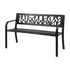 Gardeon Outdoor Garden Bench Seat Outdoor Furniture Steel 2 Seater Park Black | Outdoorium