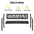 Gardeon Outdoor Garden Bench Seat Outdoor Furniture Steel 2 Seater Park Black | Outdoorium