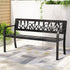 Gardeon Outdoor Garden Bench Seat Outdoor Furniture Steel 2 Seater Park Black | Outdoorium