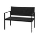 Gardeon Outdoor Garden Bench Seat Rattan Chair Steel Patio Furniture Park Black | Outdoorium