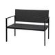 Gardeon Outdoor Garden Bench Seat Rattan Chair Steel Patio Furniture Park Grey | Outdoorium