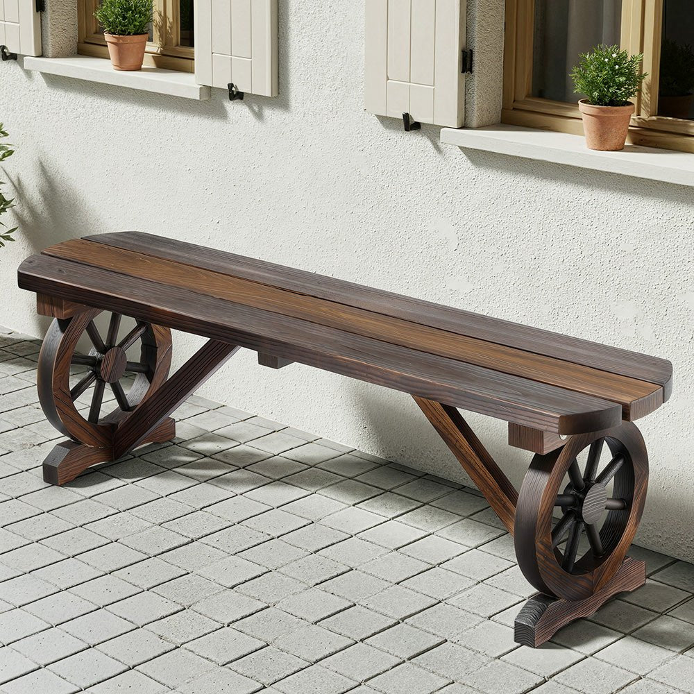 Gardeon Outdoor Garden Bench Seat Wooden Patio Furniture Wagon Dining Chair | Outdoorium