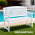 Gardeon Outdoor Garden Bench Wooden 2 Seater Lounge Chair Patio Furniture White | Furniture > Outdoor
