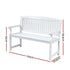 Gardeon Outdoor Garden Bench Wooden 2 Seater Lounge Chair Patio Furniture White | Furniture > Outdoor
