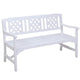 Gardeon Outdoor Garden Bench Wooden Chair 3 Seat Patio Furniture Lounge White | Outdoorium