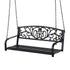 Gardeon Outdoor Porch Swing Chair Patio Furniture Floral Backrest 2 Seater Black - Outdoorium