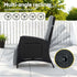 Gardeon Outdoor Recliner Chairs Sun lounge Wicker Lounger Patio Furniture Adjustable Black | Furniture > Outdoor > Outdoor Chairs