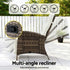 Gardeon Outdoor Recliner Chairs Sun lounge Wicker Lounger Patio Furniture Adjustable Brown | Furniture > Outdoor > Outdoor Chairs