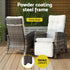 Gardeon Outdoor Recliner Chairs Sun lounge Wicker Lounger Patio Furniture Adjustable Brown | Outdoorium