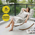 Gardeon Outdoor Rocking Chair Furniture Papasan Recliner Garden Patio Lounge Setting White | Furniture > Outdoor > Outdoor Chairs