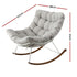 Gardeon Outdoor Rocking Chair Furniture Papasan Recliner Garden Patio Lounge Setting White | Furniture > Outdoor > Outdoor Chairs