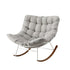 Gardeon Outdoor Rocking Chair Furniture Papasan Recliner Garden Patio Lounge Setting White | Furniture > Outdoor > Outdoor Chairs