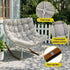 Gardeon Outdoor Rocking Chair Furniture Papasan Recliner Garden Patio Lounge Setting White | Furniture > Outdoor > Outdoor Chairs