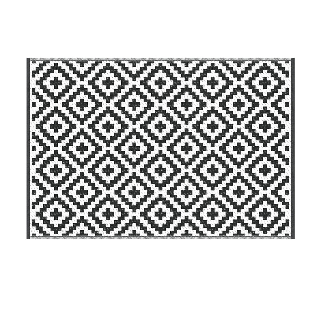 Gardeon Outdoor Rugs 120x180cm Large Carpet Reversible Area Mat PP Dual - Sided Patio Rug Cross | Outdoorium