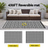 Gardeon Outdoor Rugs 120x180cm Large Carpet Reversible Area Mat PP Dual - Sided Patio Rug Cross | Outdoorium