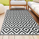 Gardeon Outdoor Rugs 120x180cm Large Carpet Reversible Area Mat PP Dual - Sided Patio Rug Cross | Outdoorium