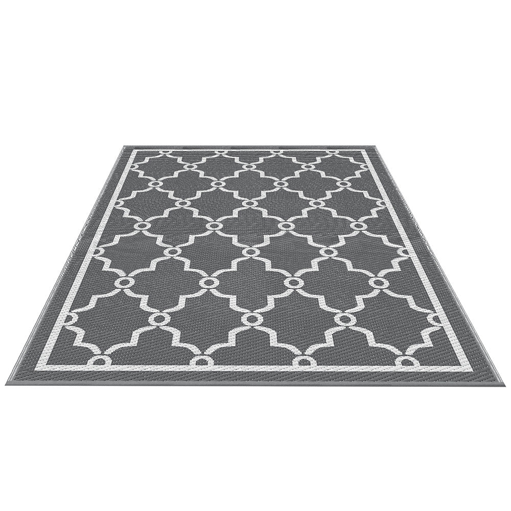 Gardeon Outdoor Rugs 152x244cm Large Carpet Reversible Area Mat PP Dual - Sided Patio Rug Maroc | Outdoorium