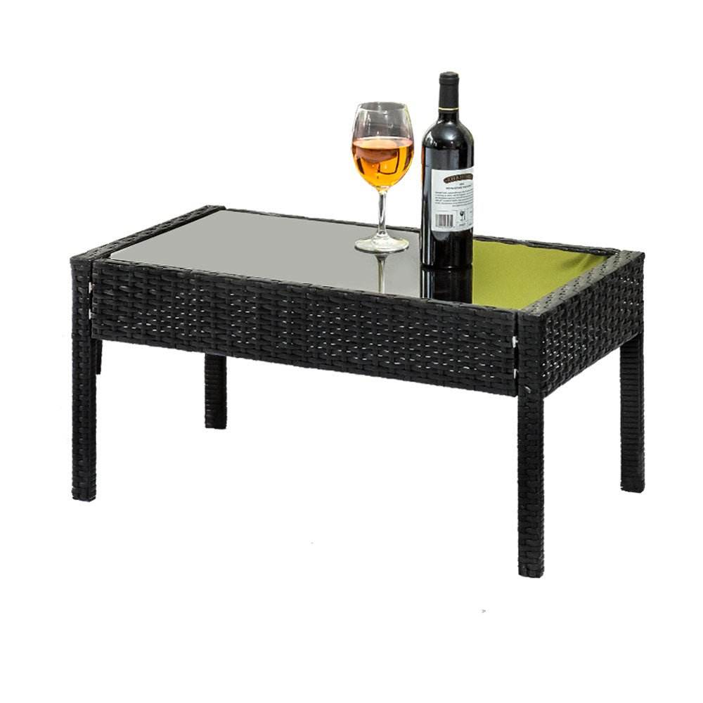 Gardeon Outdoor Sofa Set Wicker Lounge Setting Table and Chairs Storage Cover - Outdoorium