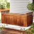 Gardeon Outdoor Storage Bench Box 129cm Wooden Garden Toy Chest Sheds Patio Furniture XL Natural | Home & Garden > Storage