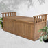 Gardeon Outdoor Storage Bench Box 129cm Wooden Garden Toy Chest Sheds Patio Furniture XL Natural | Home & Garden > Storage