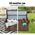 Gardeon Outdoor Storage Bench Box Wooden Garden Toy Tool Shed Patio Furniture Charcoal - Outdoorium