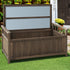 Gardeon Outdoor Storage Bench Box Wooden Garden Toy Tool Sheds Patio Furniture Brown - Outdoorium